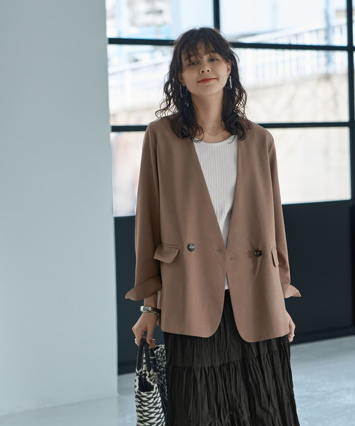 着用イメージ 167cm シルバー