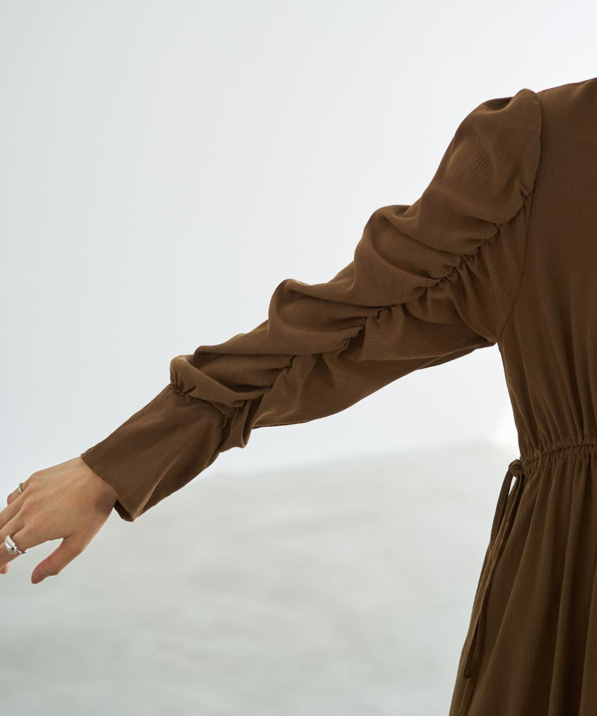 着用イメージ 166cm ソフトブラウン