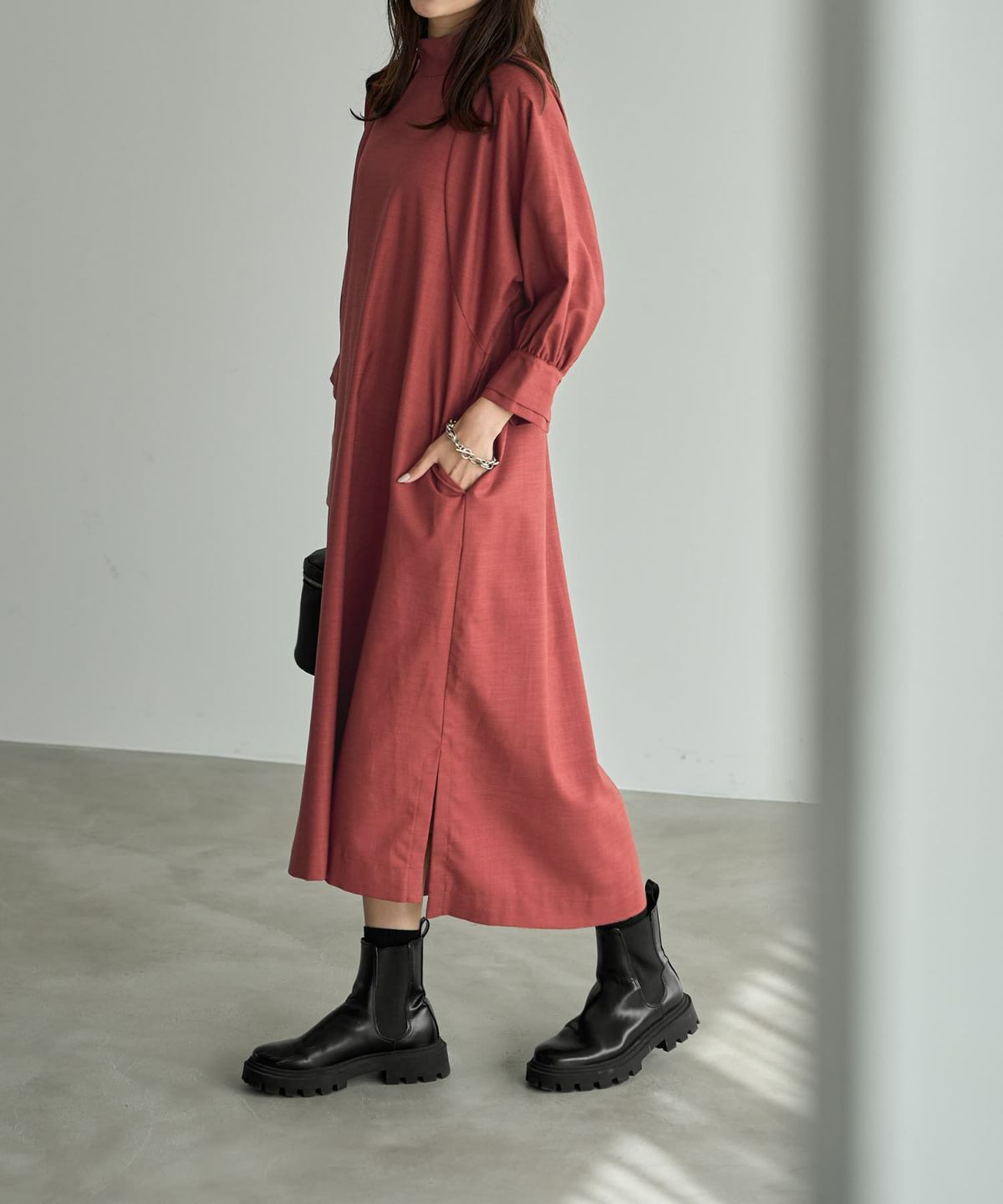 着用イメージ 168cm 着用サイズ 02 ブラッドオレンジ
