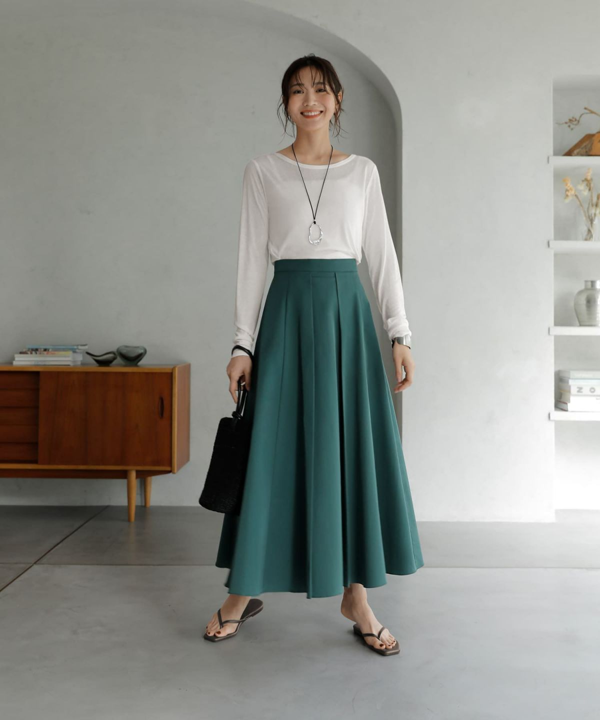 着用イメージ　166cm 02サイズ グリーン