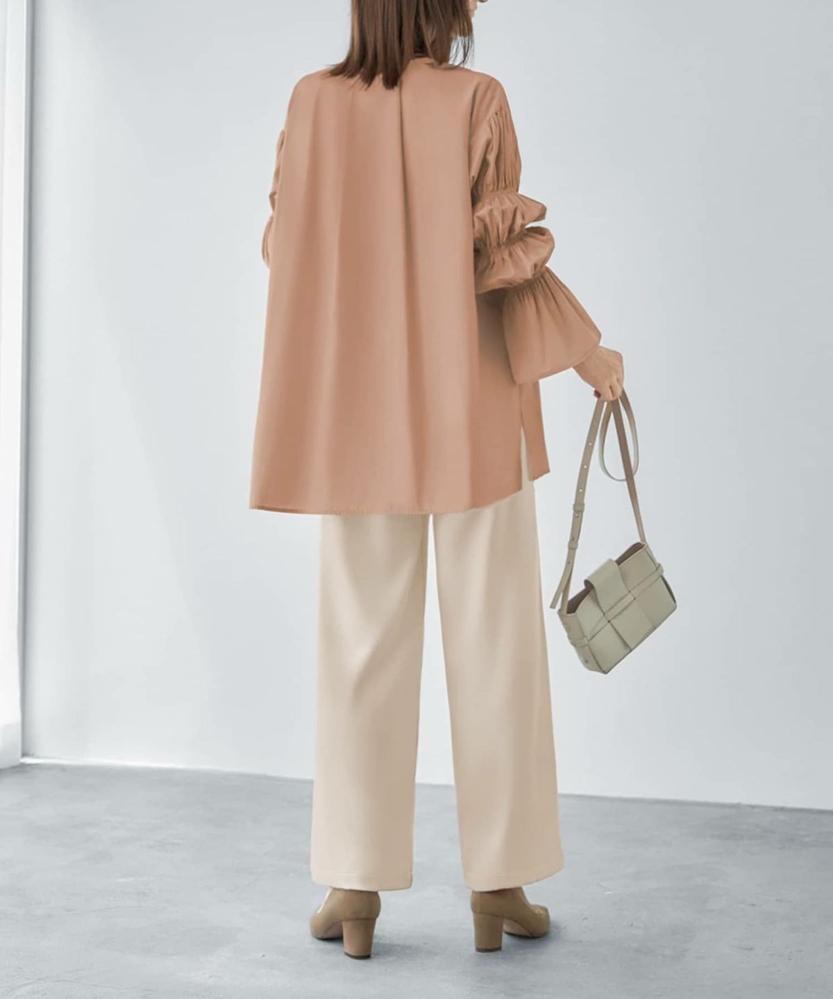 着用イメージ 153cm アプリコット
