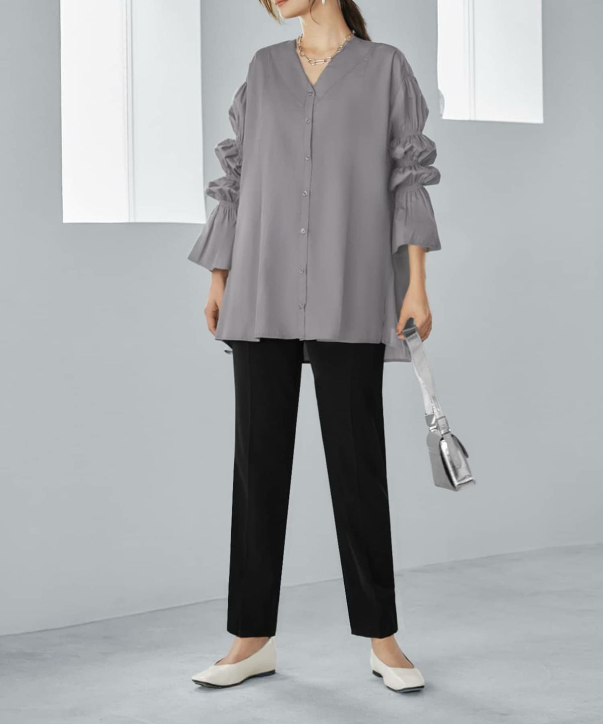 着用イメージ 153cm アプリコット