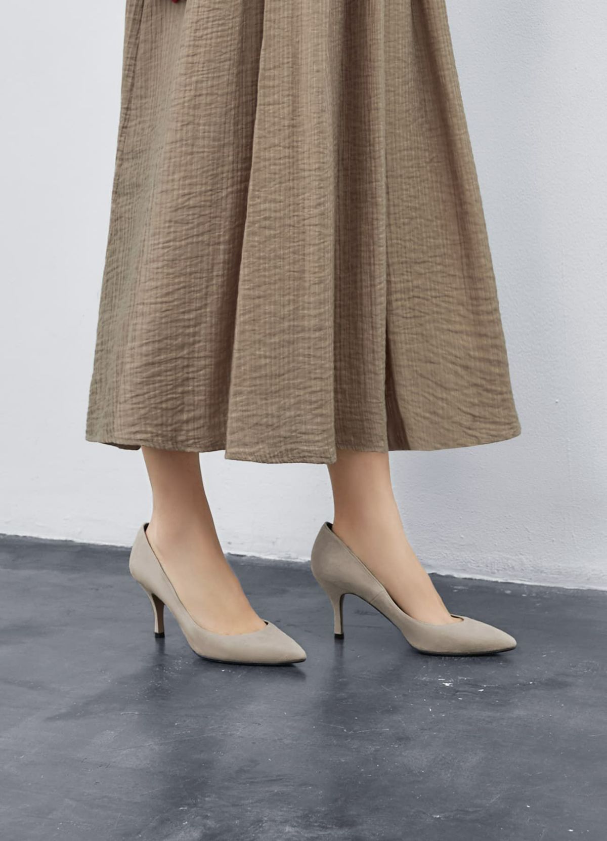 着用イメージ 173cm ライトベージュ