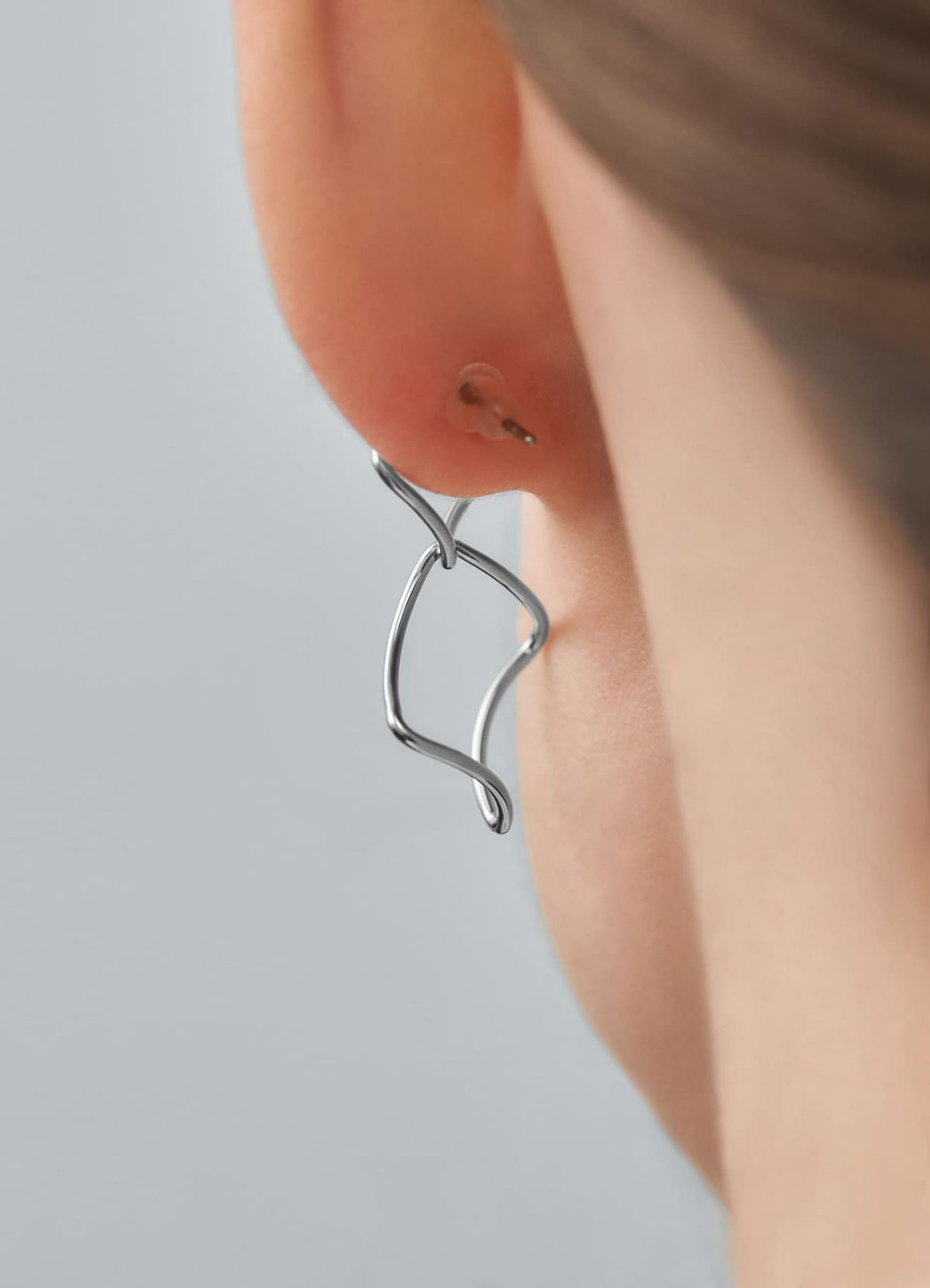 着用イメージ 173cm シルバー