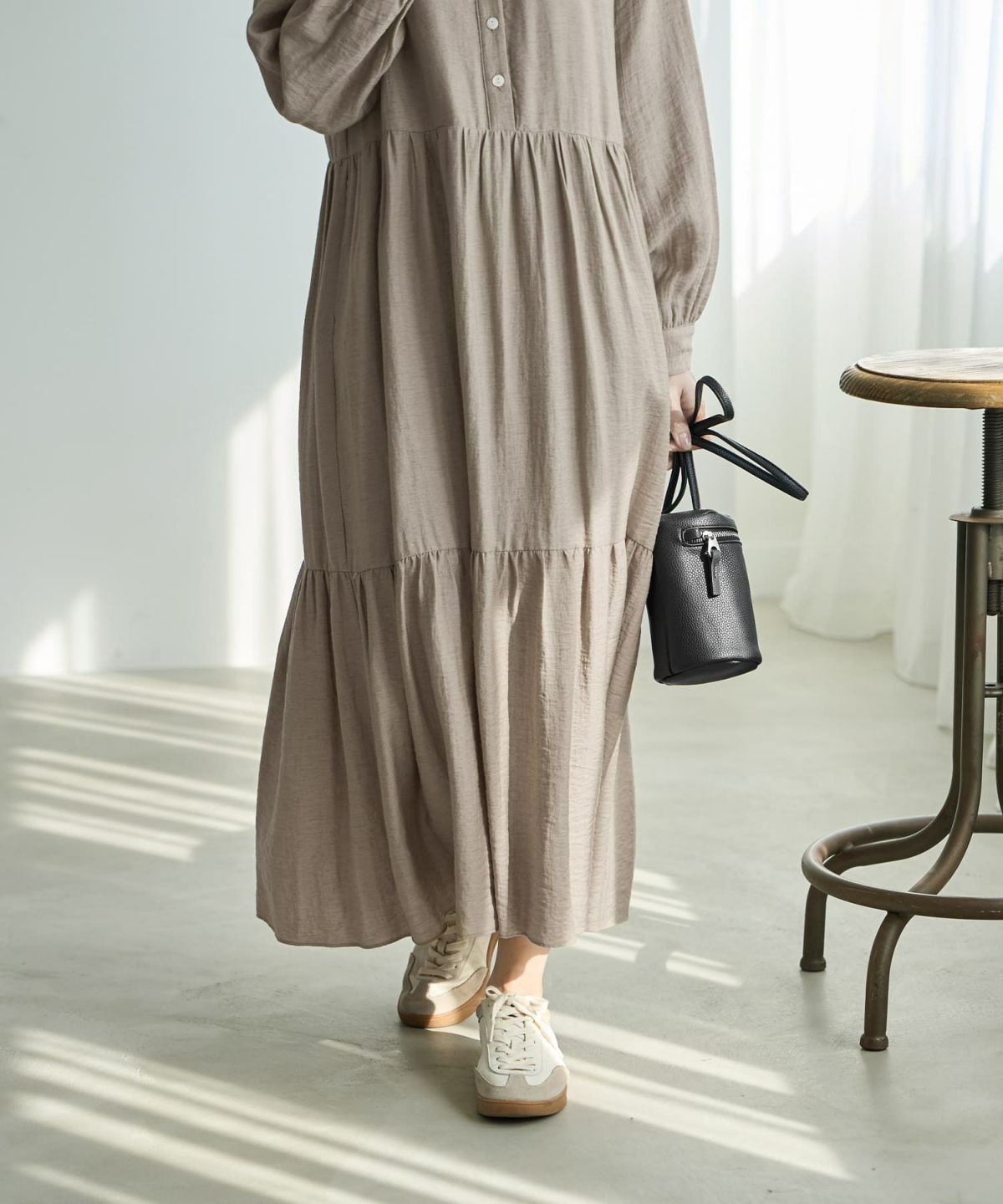 着用イメージ 164cm 02サイズ サンドベージュ