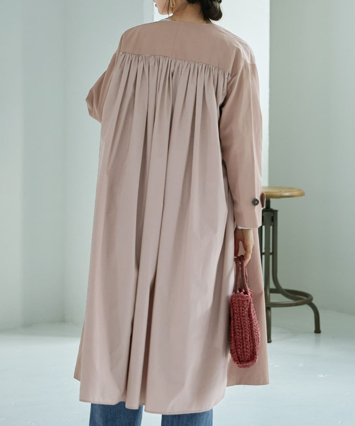 着用イメージ 165cm ニュアンスピンク