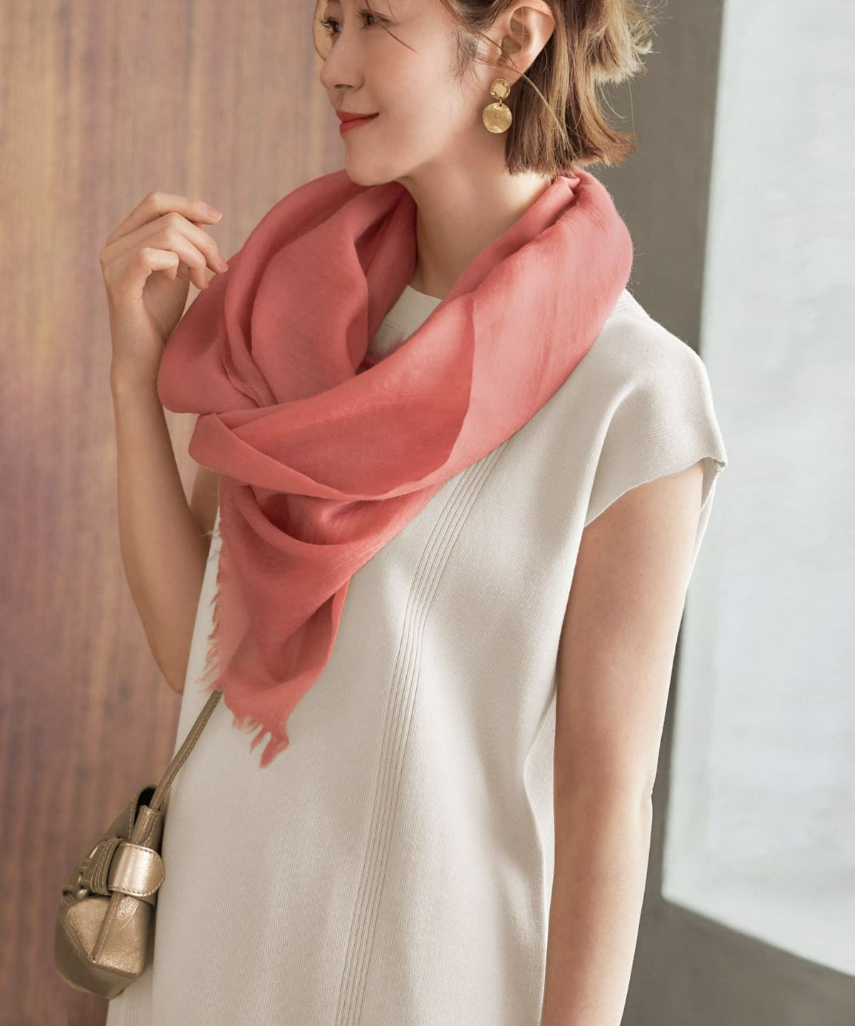 着用イメージ 166㎝　サーモンピンク