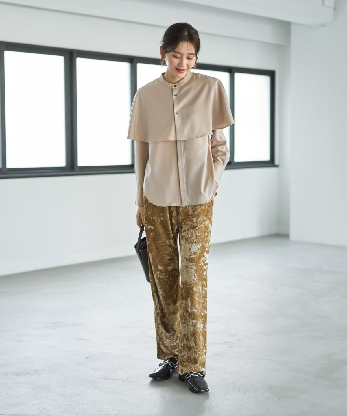 着用イメージ 166cm ライトベージュ