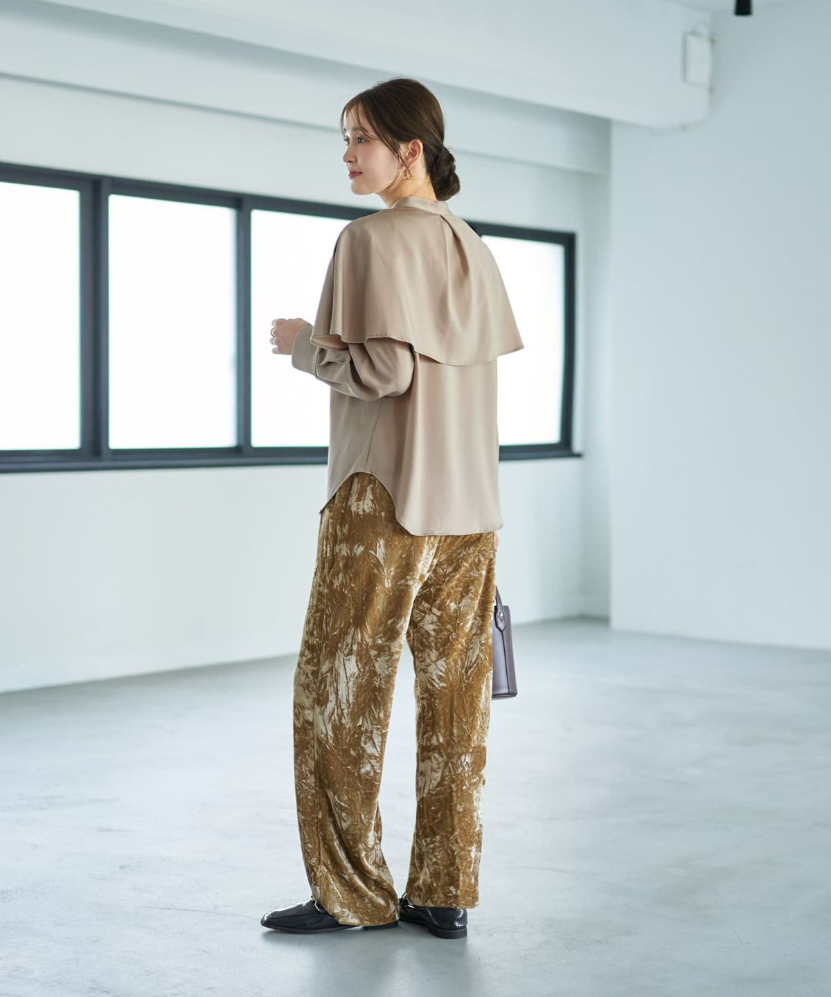 着用イメージ 166cm ライトベージュ