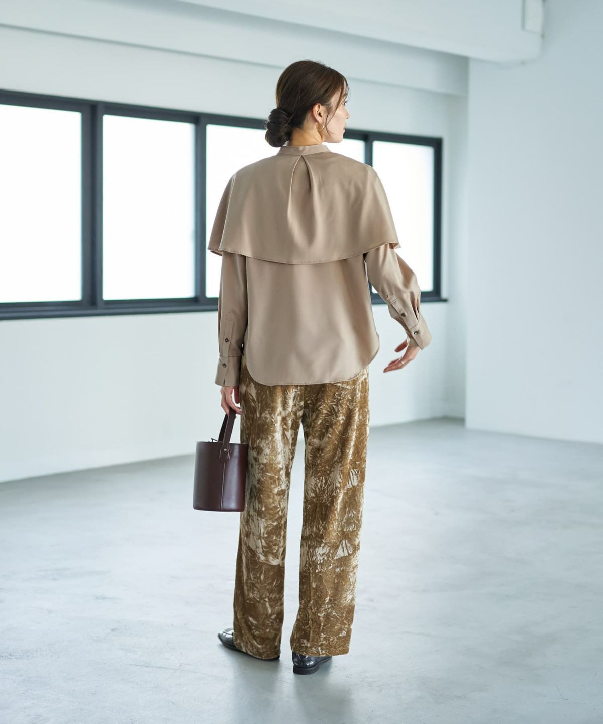 着用イメージ 166cm ライトベージュ