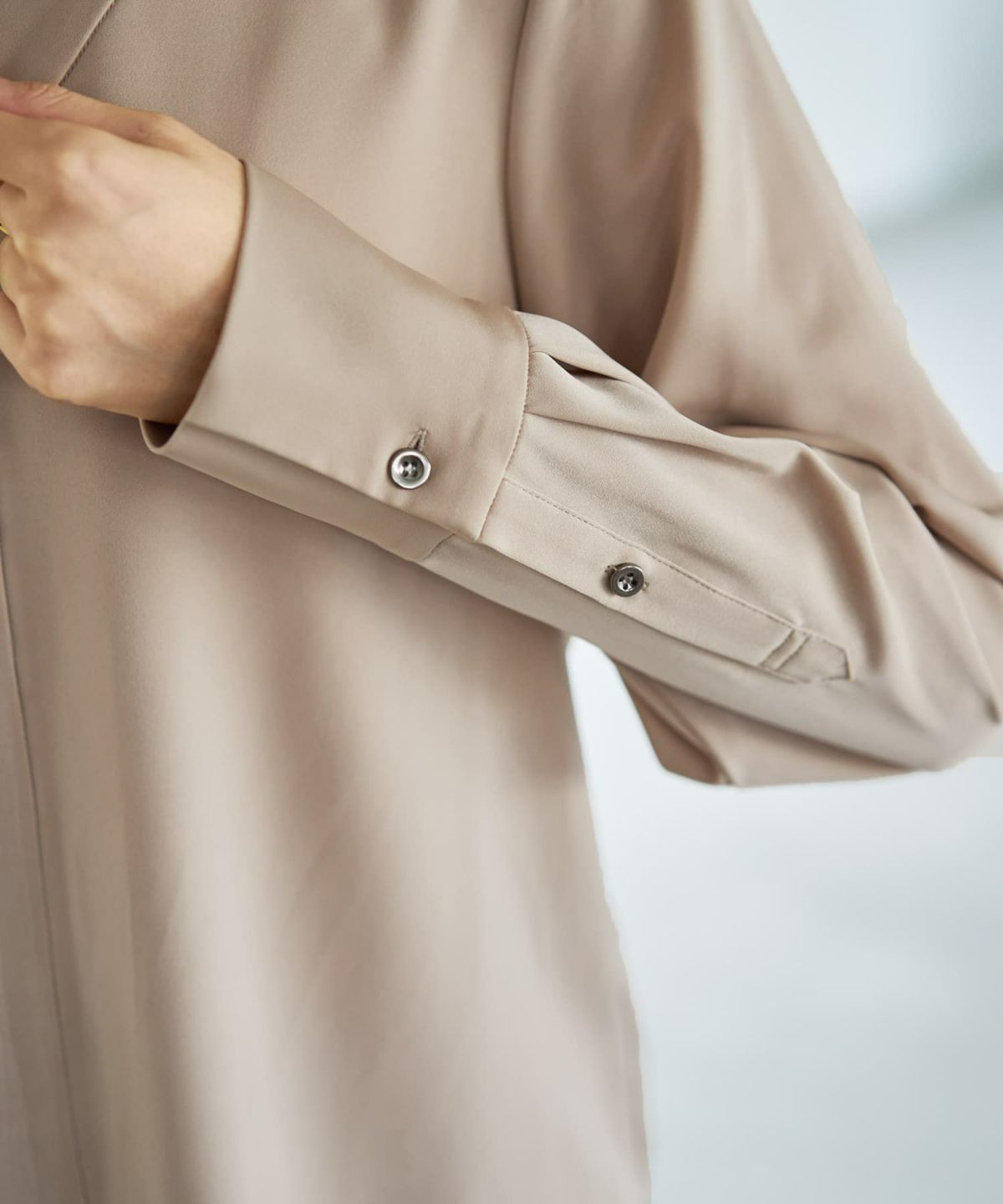 着用イメージ 166cm ライトベージュ