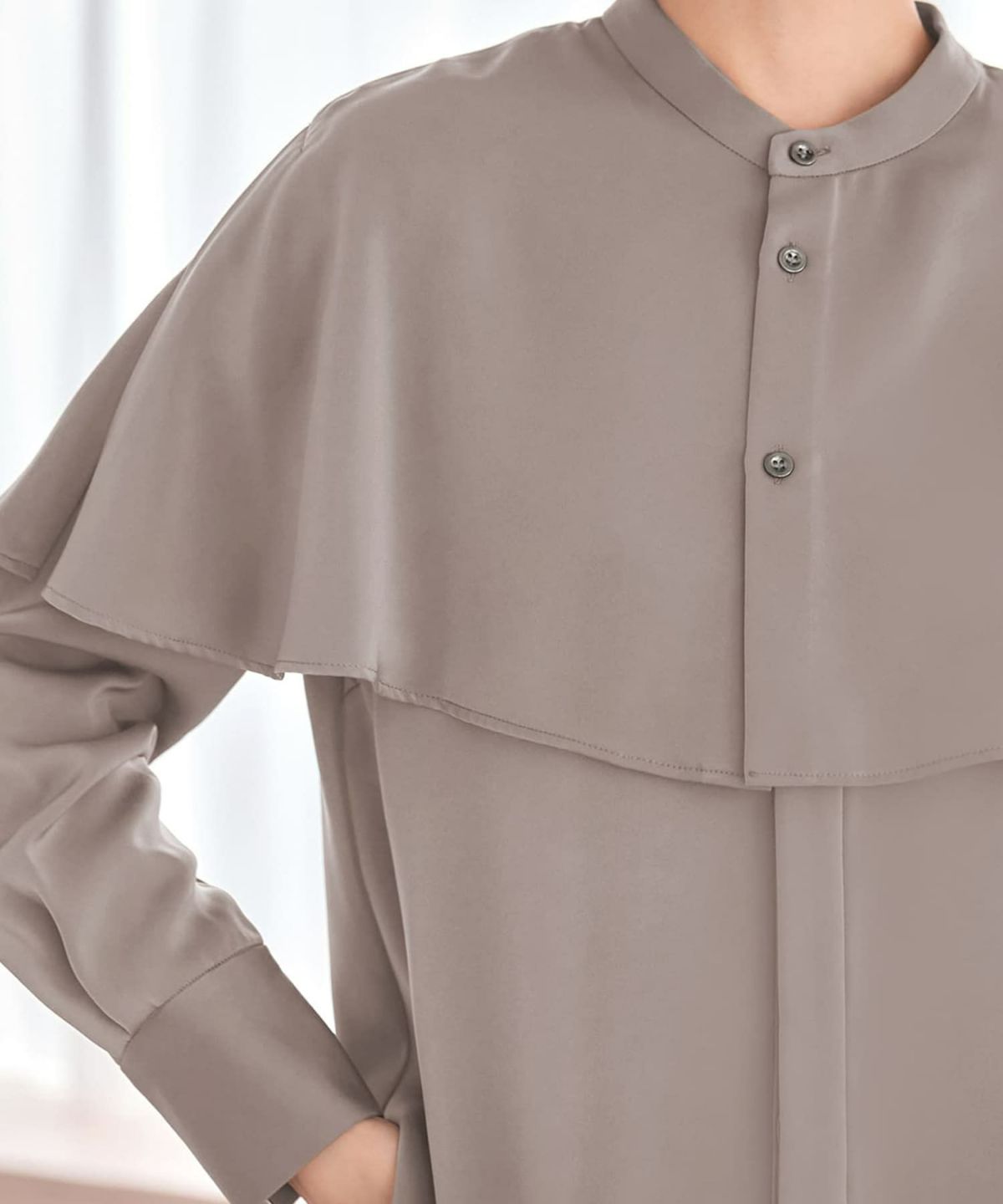 着用イメージ 166cm モカグレー