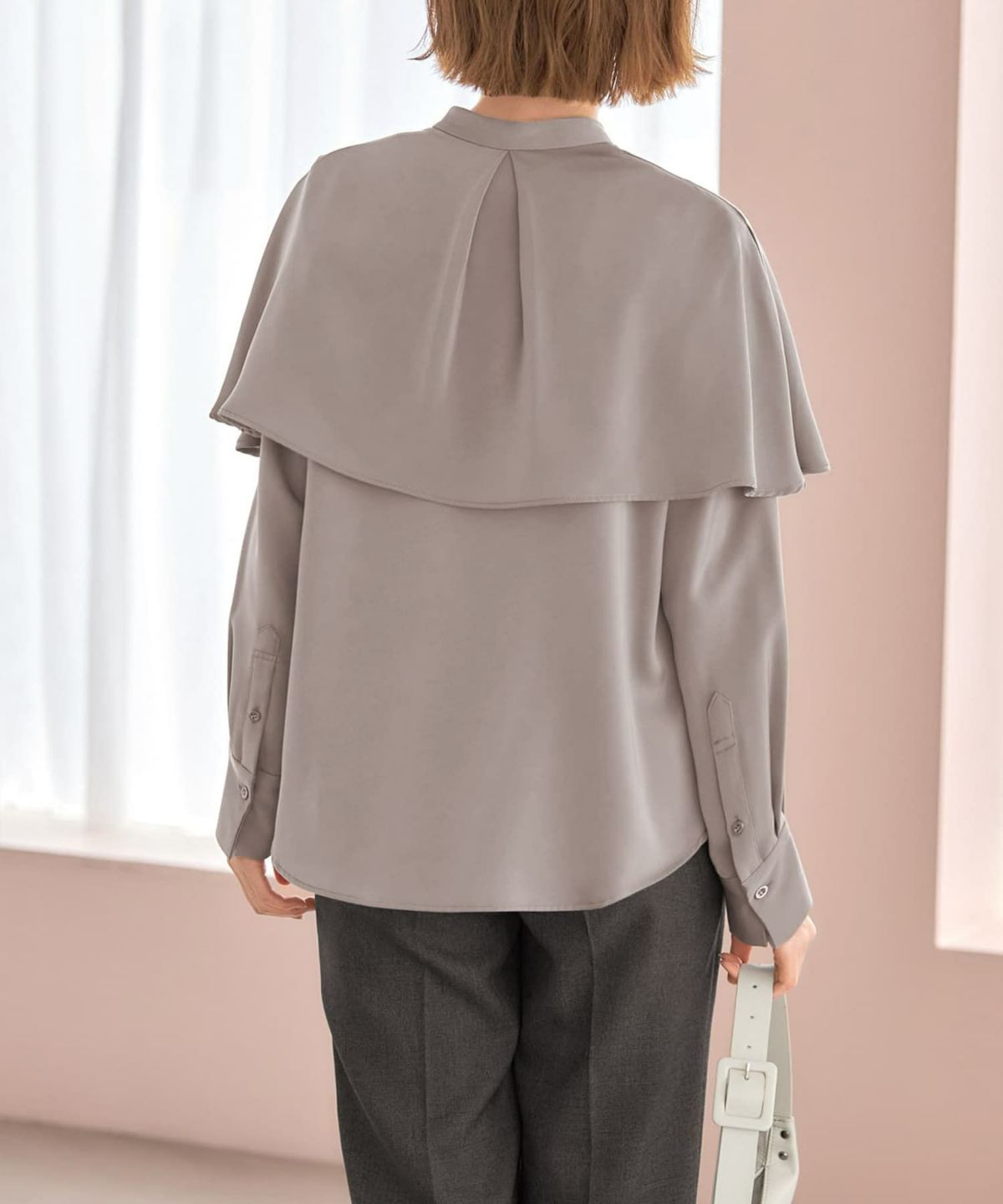 着用イメージ 166cm モカグレー