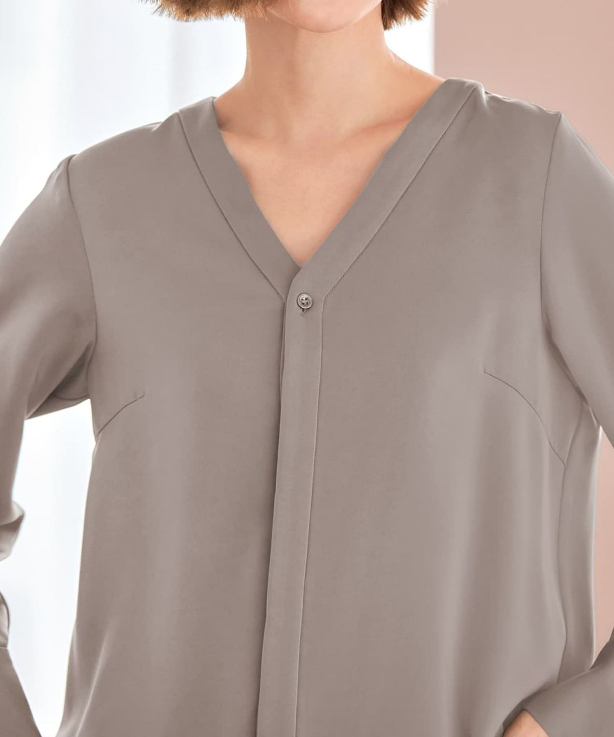 着用イメージ 166cm モカグレー