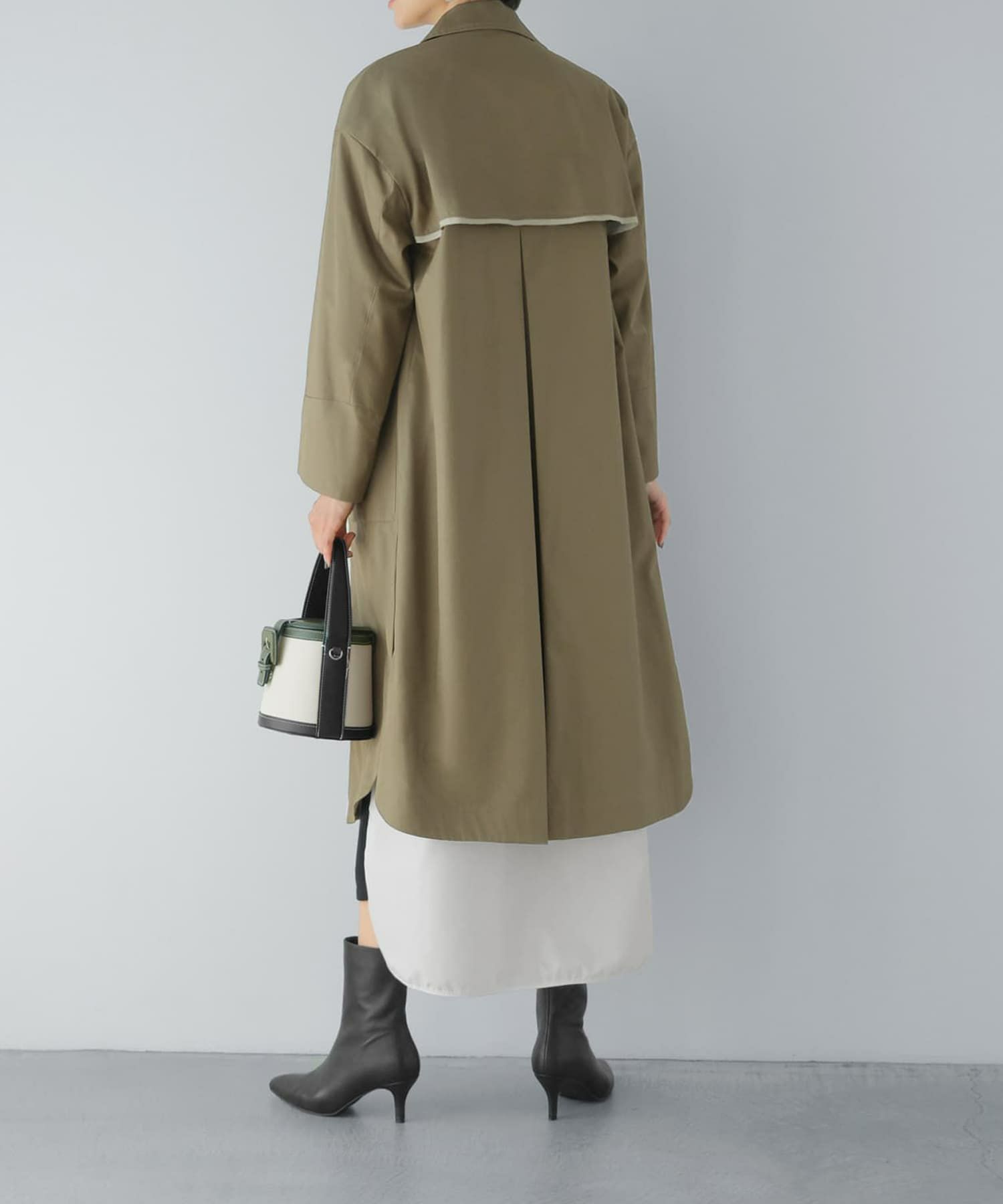 着用イメージ 168cm カーキ