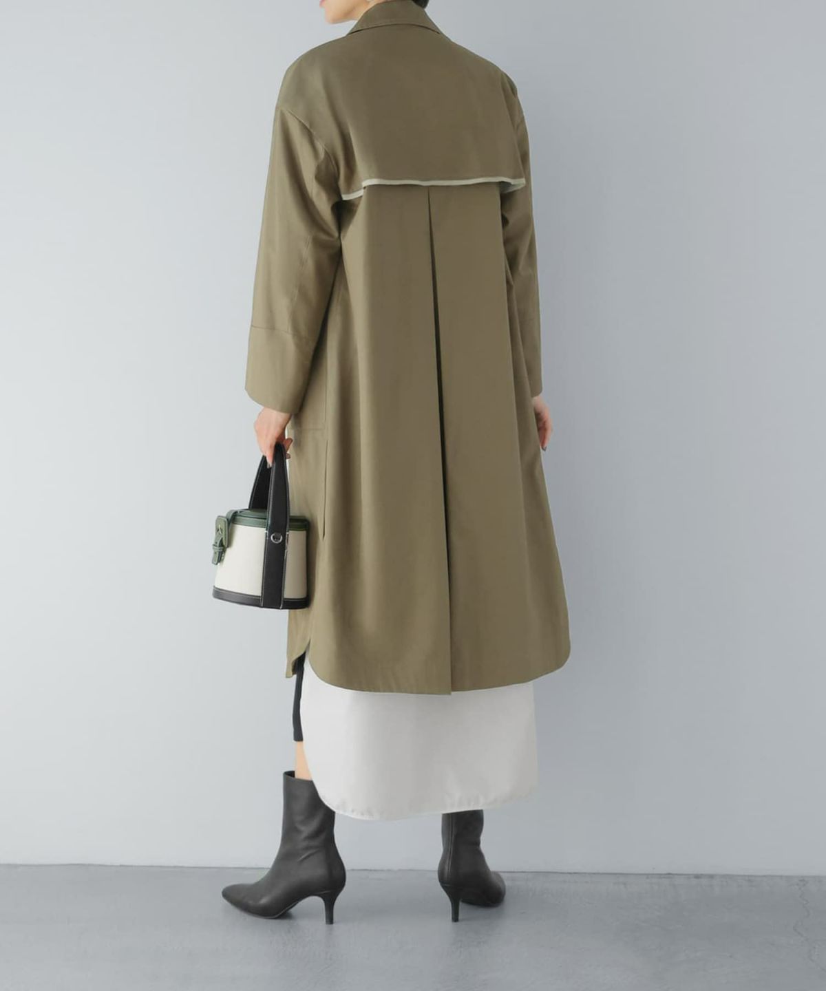 着用イメージ 168cm カーキ