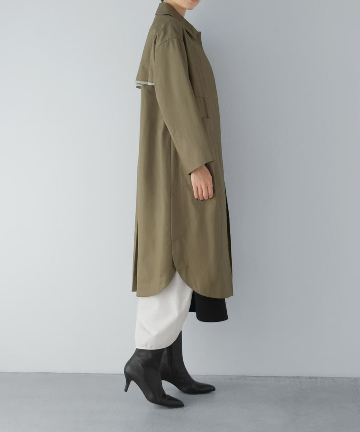 着用イメージ 168cm カーキ