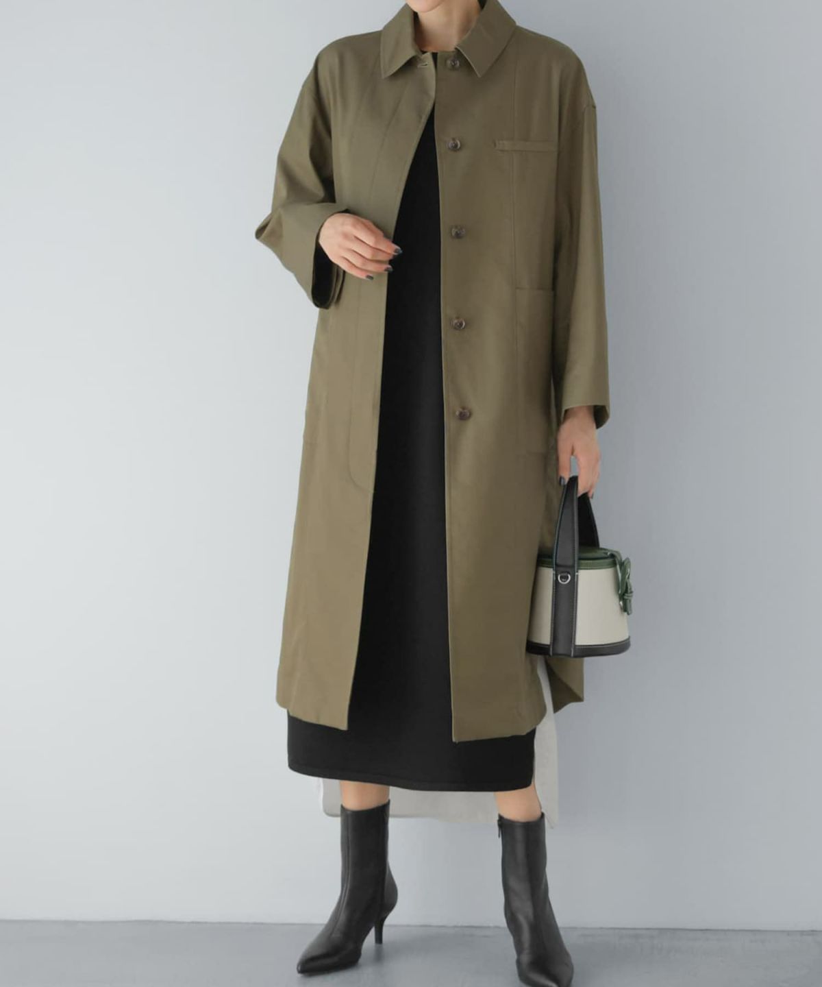 着用イメージ 168cm カーキ