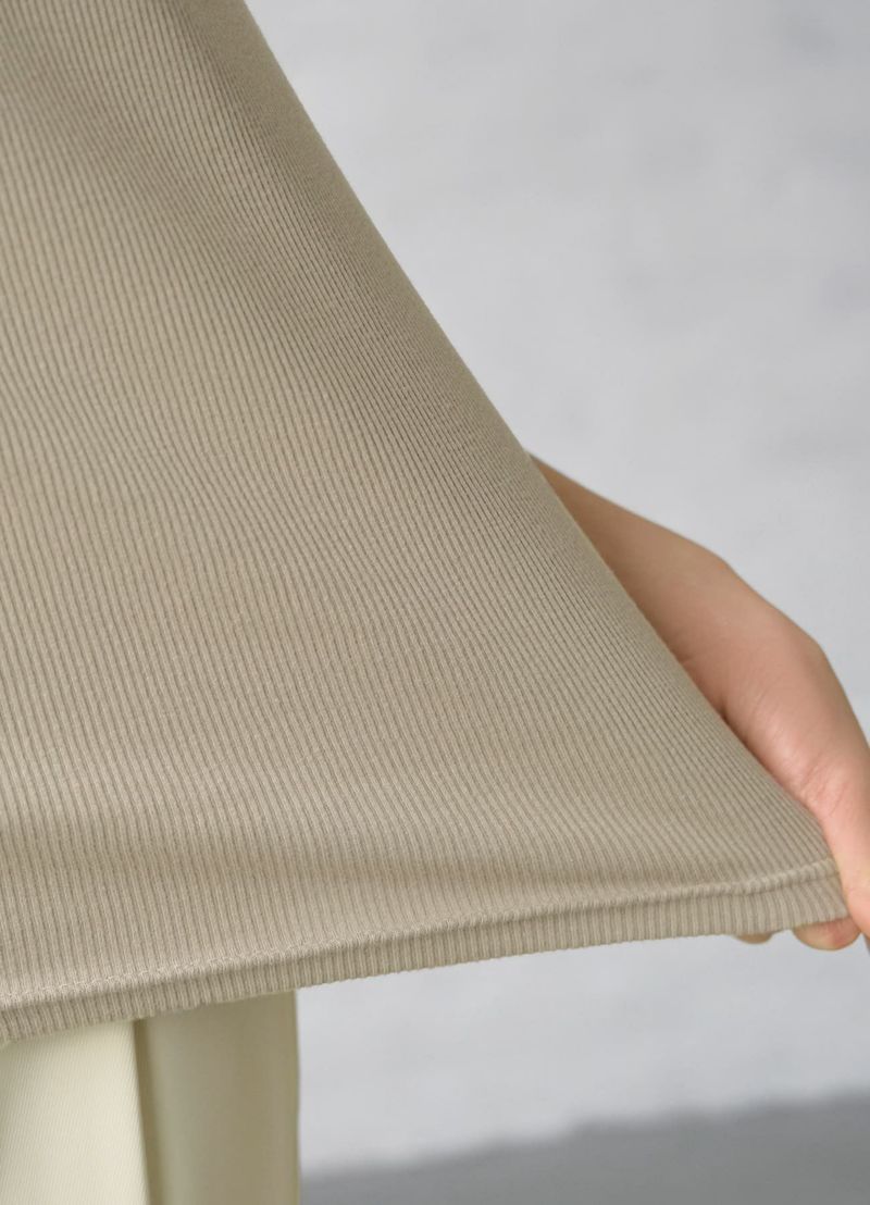 【Made in JAPAN】フレンチスリーブリブトップス