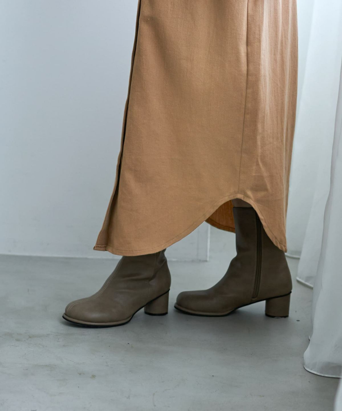 着用イメージ 166cm キャメルベージュ 02サイズ