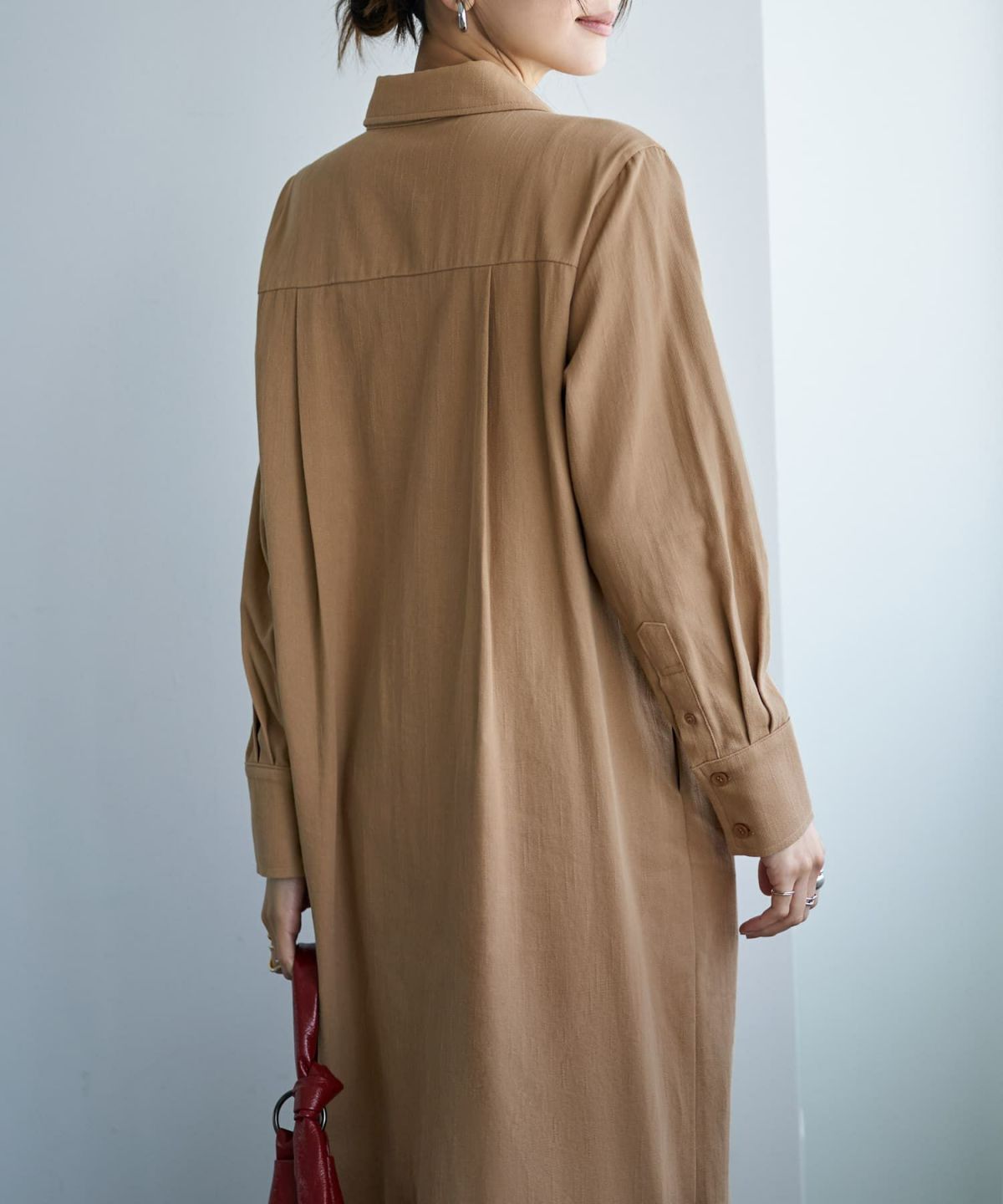 着用イメージ 166cm キャメルベージュ 02サイズ