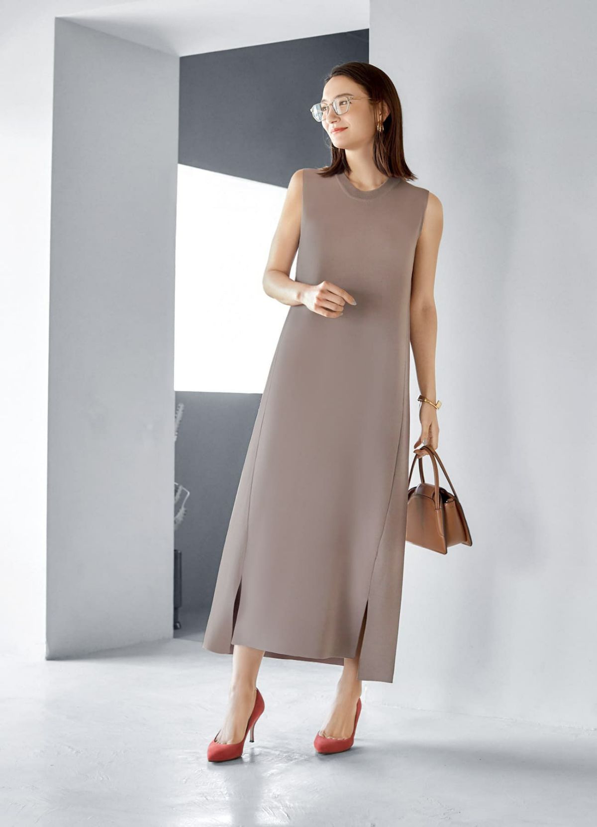 着用イメージ 165cm シアーグレー