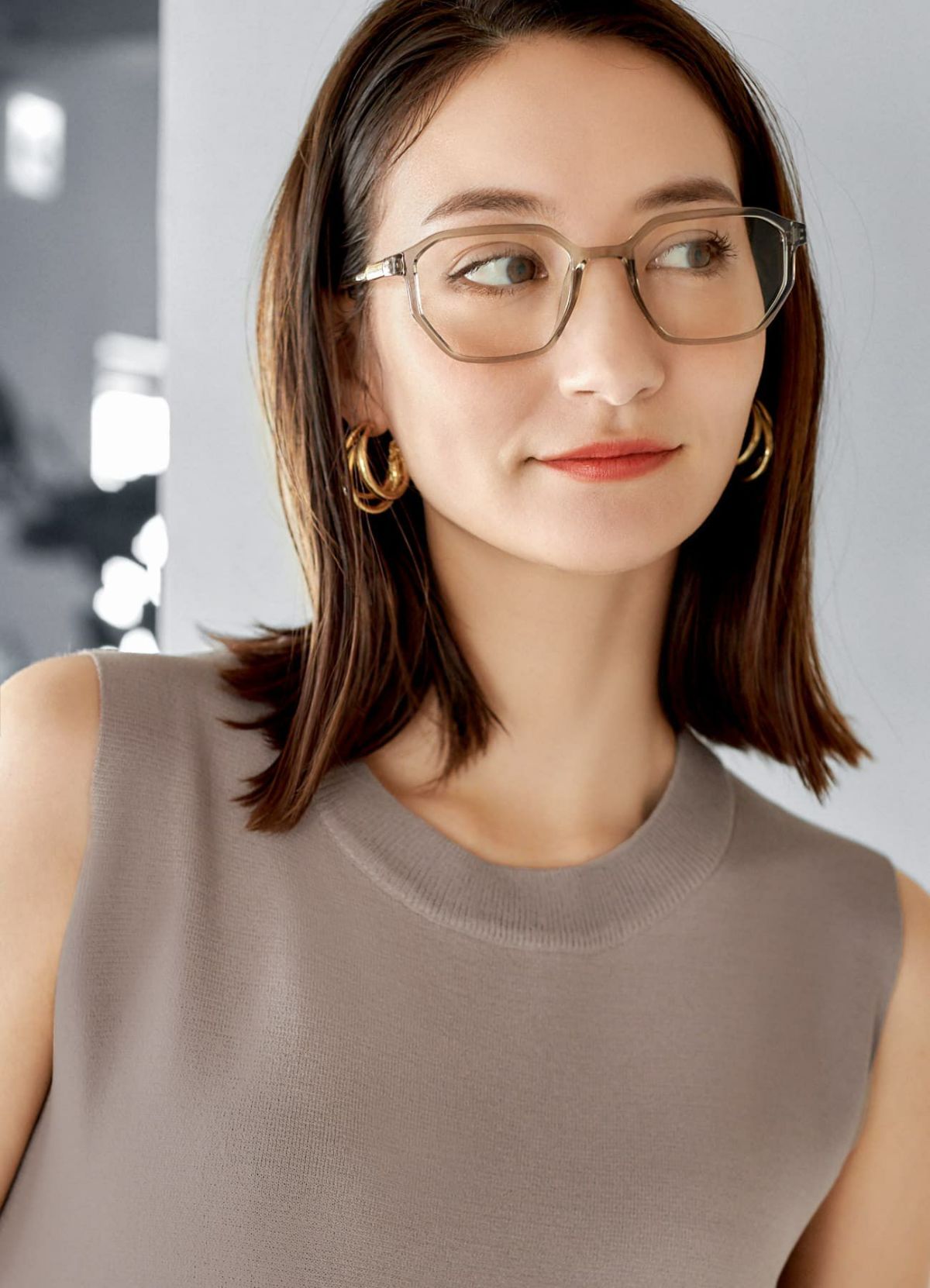 着用イメージ 165cm シアーグレー