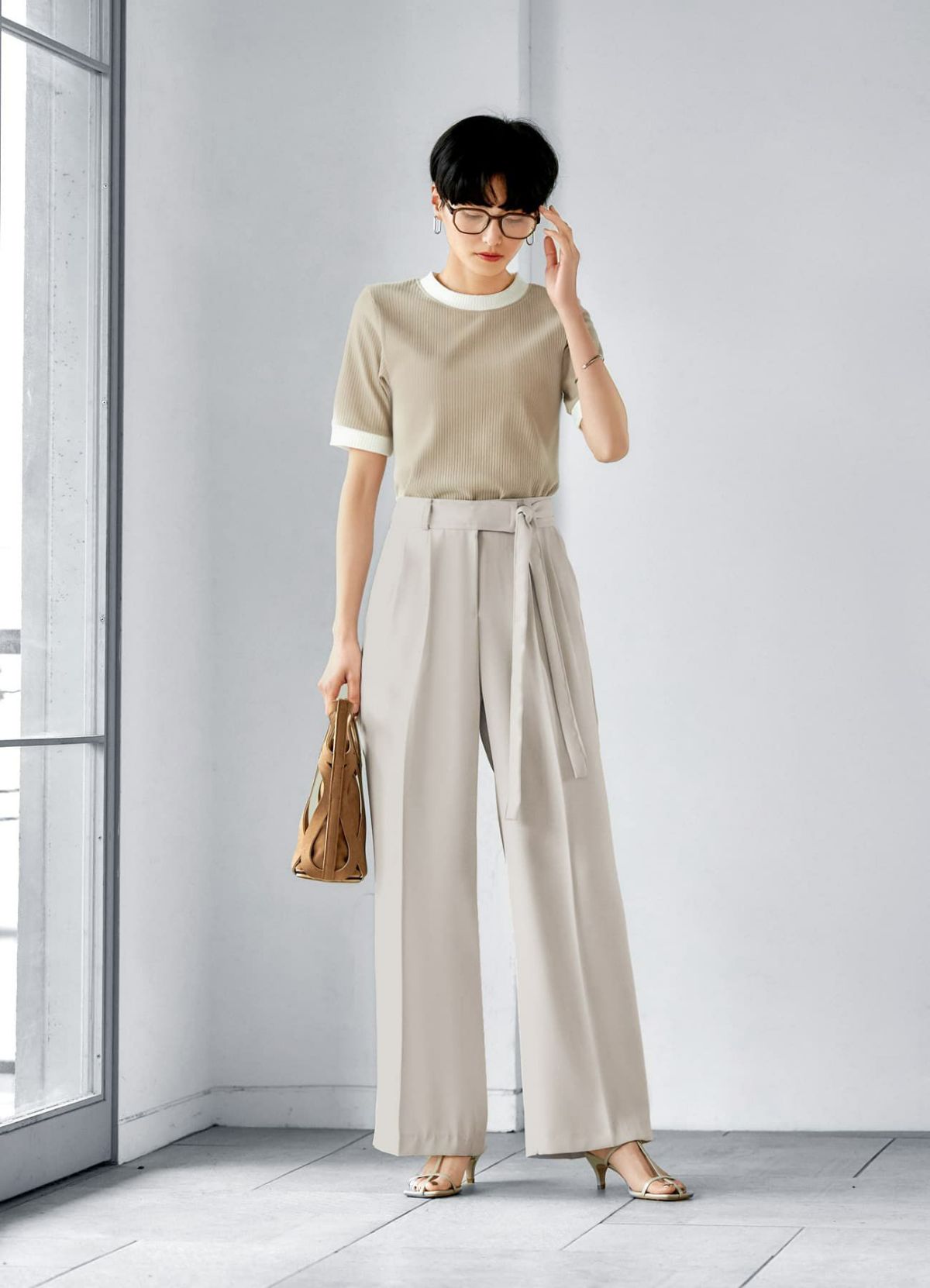 着用イメージ 165cm シアーブラウン