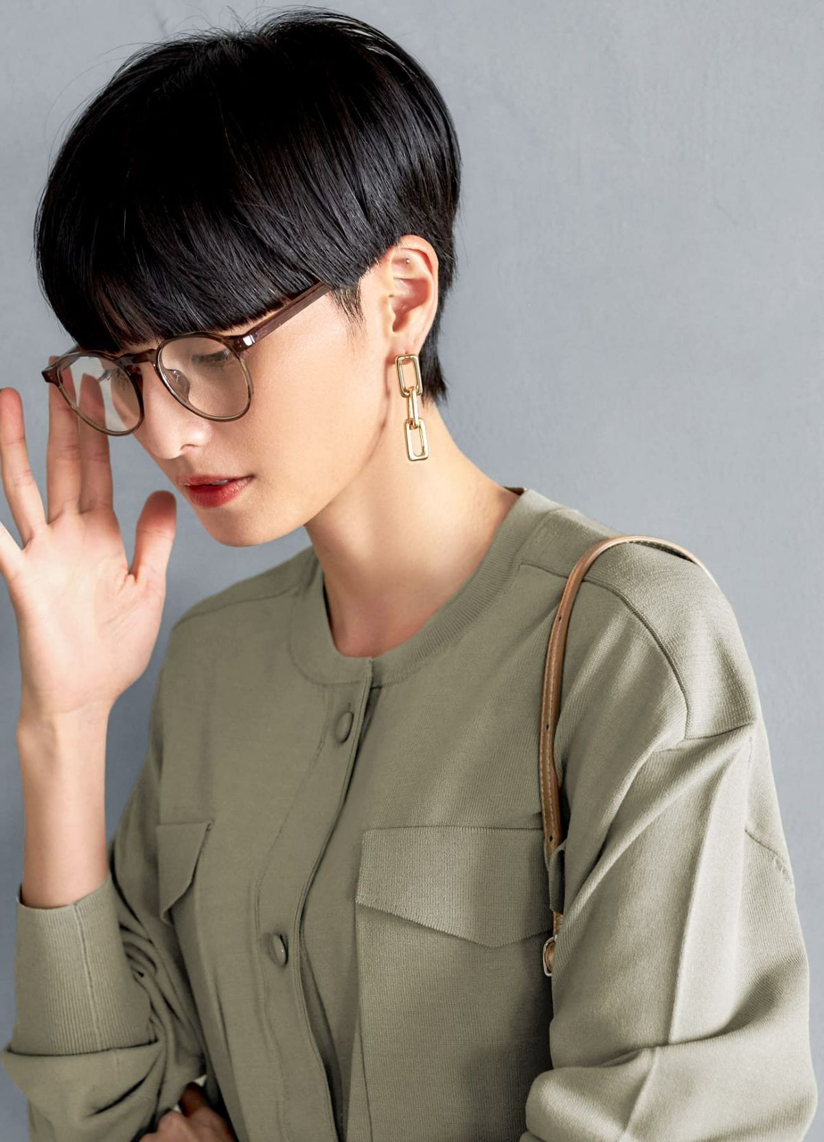 着用イメージ 165cm シアーブラウン