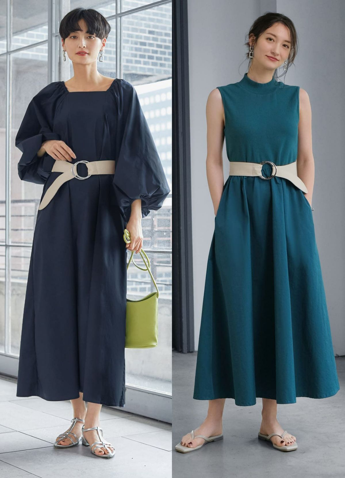 着用イメージ  エクリュ (左)165cm (右)165cm