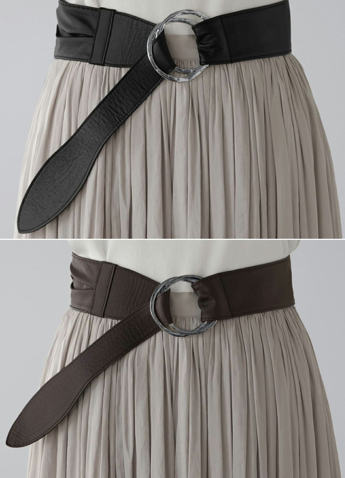 (上)ブラック (下)ダークブラウン