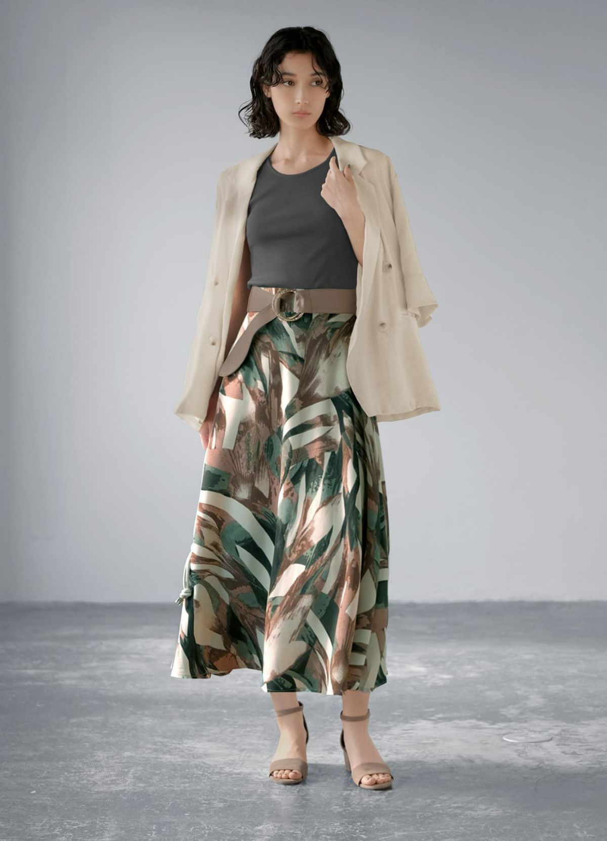 ダブルリングレザーサッシュベルト／GD金具