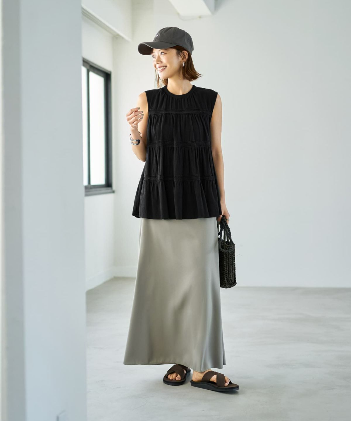 着用イメージ 167cm ブラック