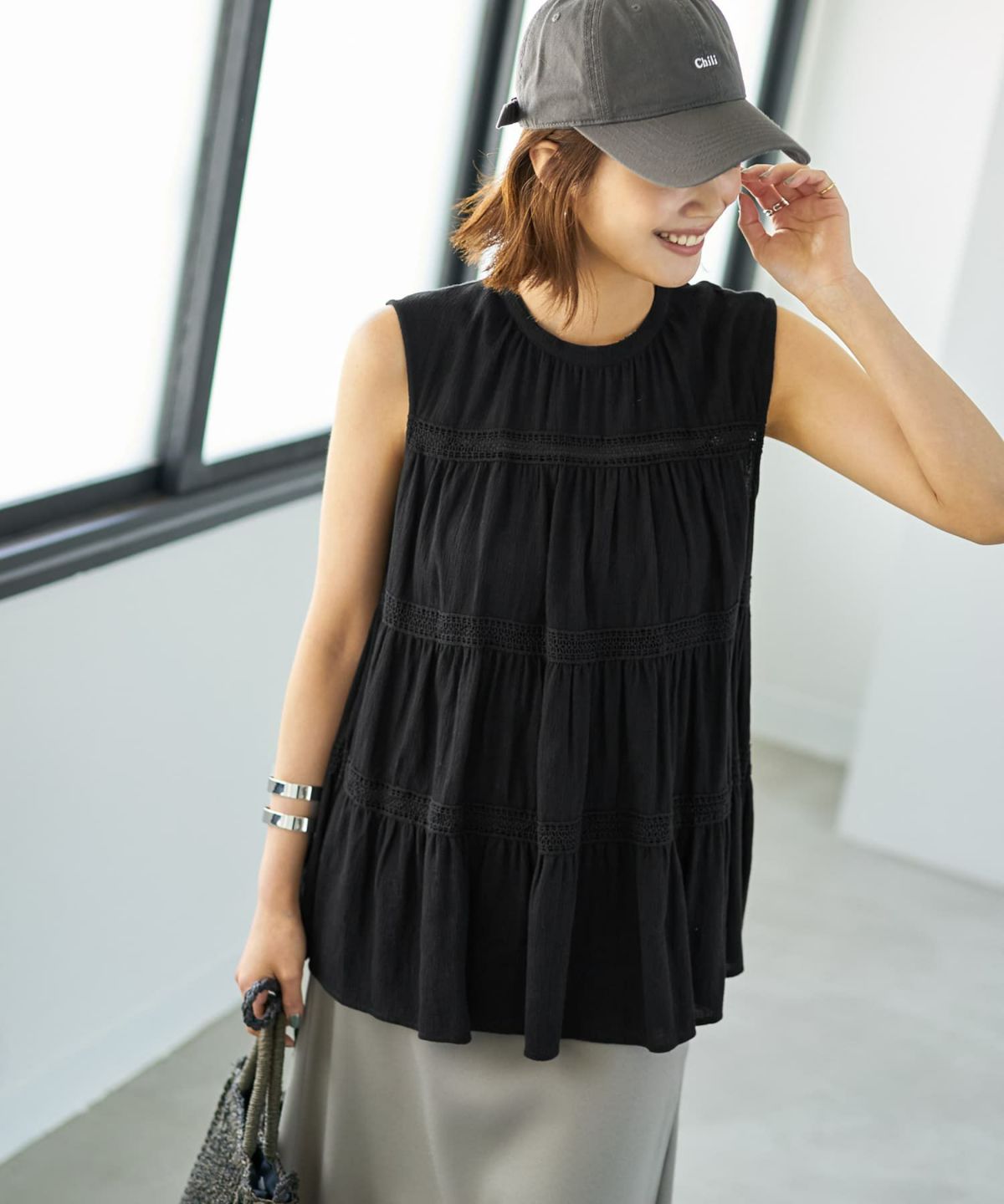 着用イメージ 167cm ブラック