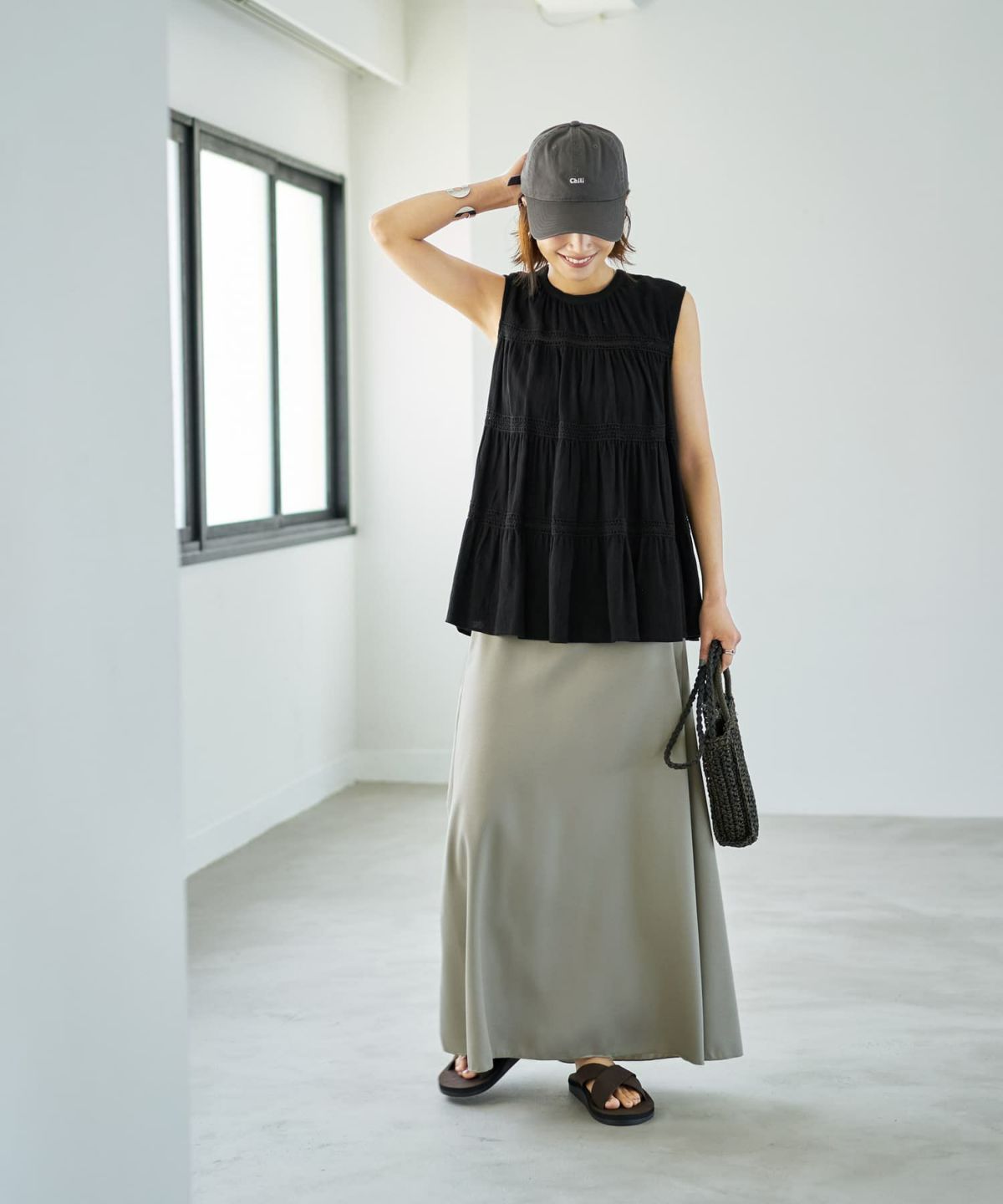 着用イメージ 167cm ブラック