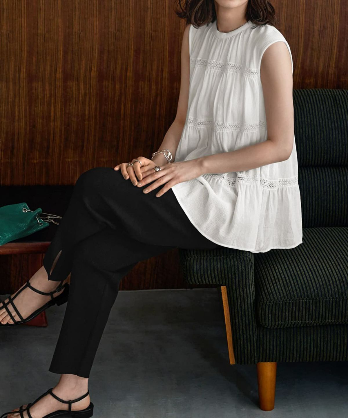 着用イメージ 165cm アイボリー