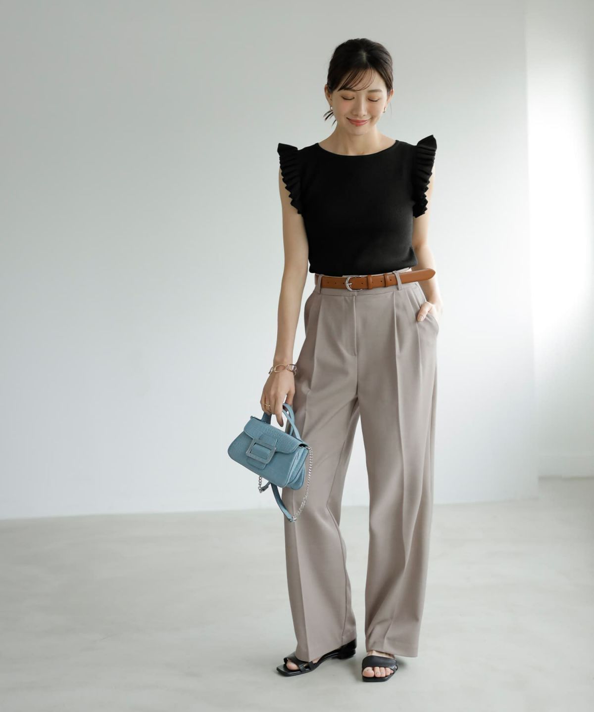 着用イメージ 165cm　ブラック