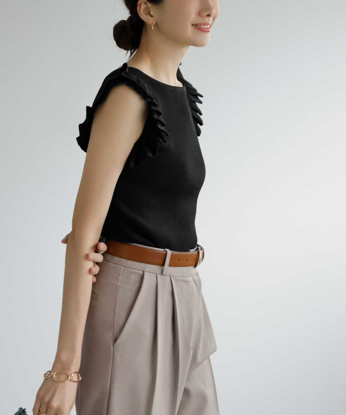 着用イメージ 165cm　ブラック