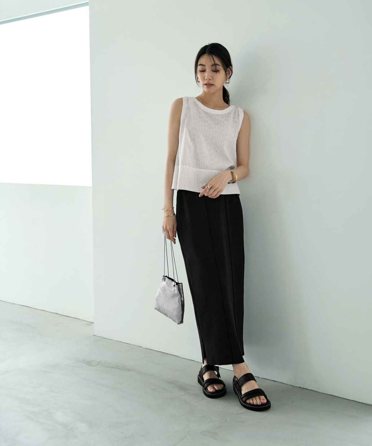 着用イメージ 166㎝　ホワイト