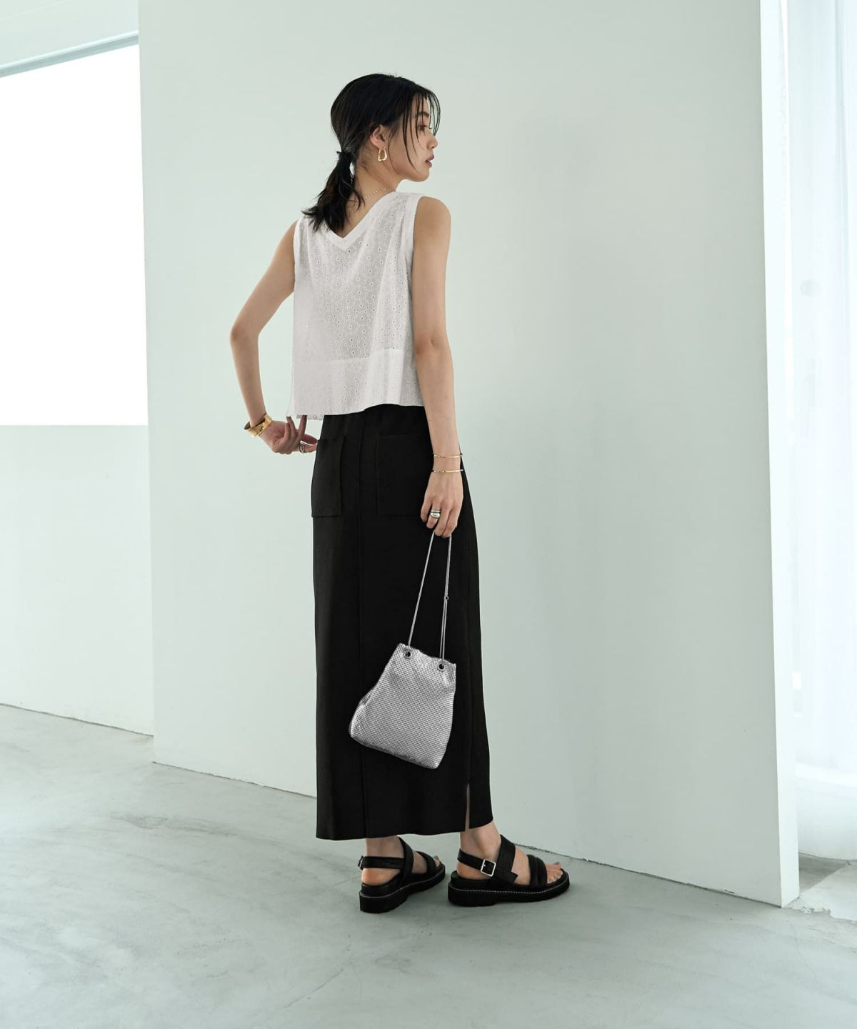 着用イメージ 166㎝　ホワイト