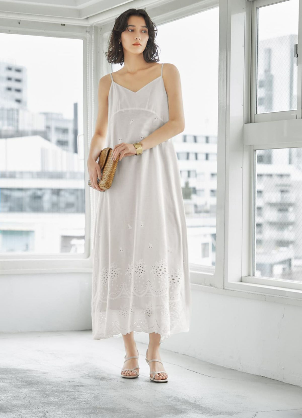 着用イメージ 167cm ホワイト