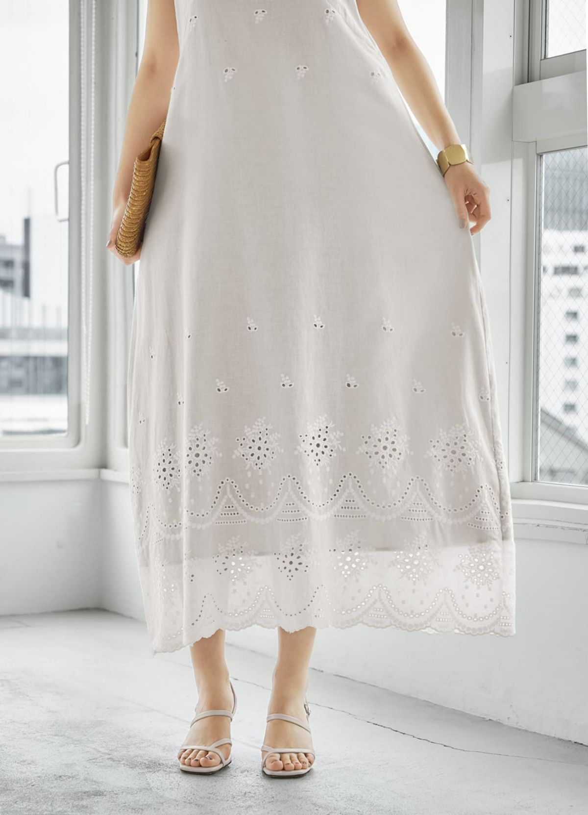 着用イメージ 167cm ホワイト