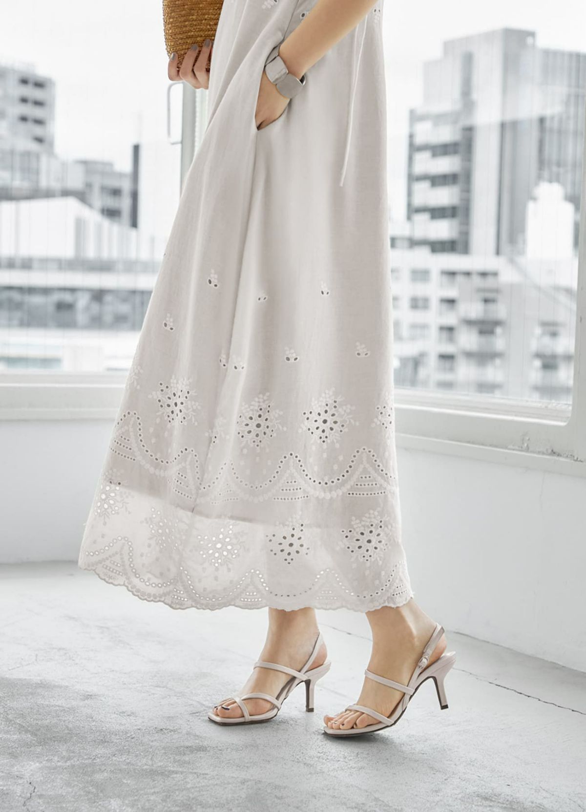 着用イメージ 167cm ホワイト