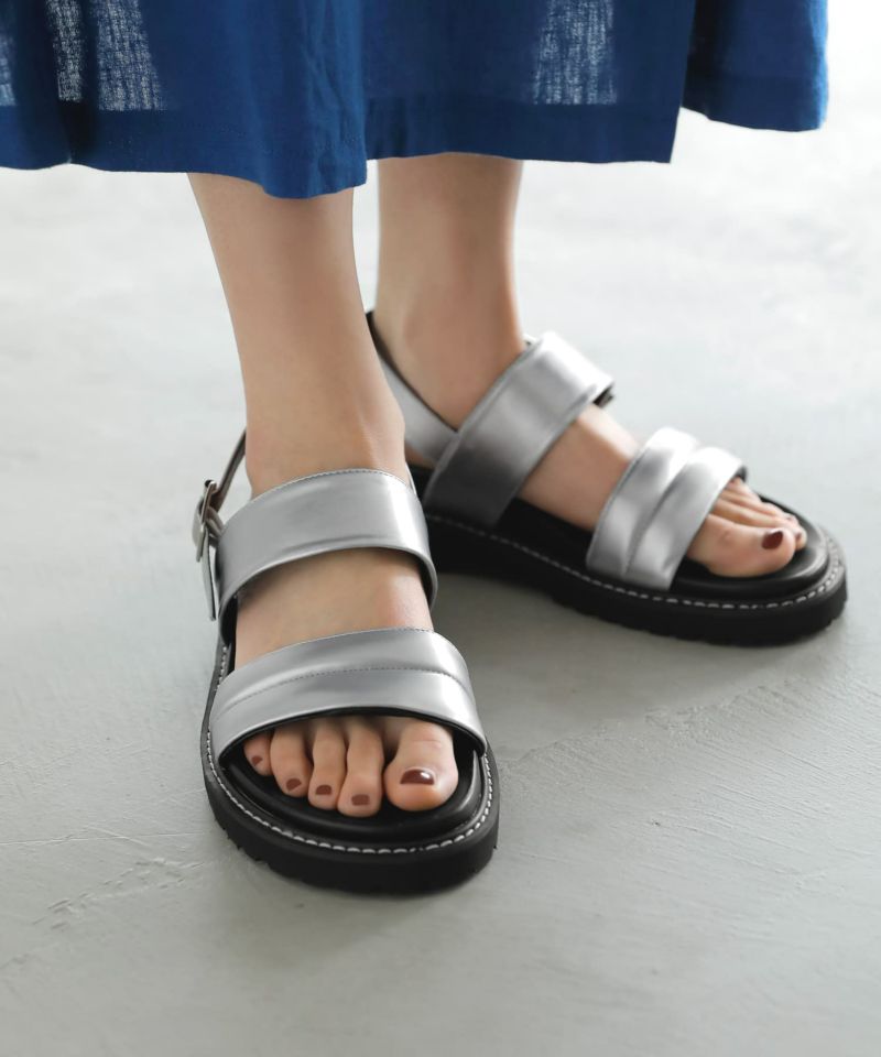 スタイルデリ　ステッチソールフットベッドサンダル　Mサイズ　ブラック　美品 ステッチソールフットベッドサンダル | おしゃれな大人