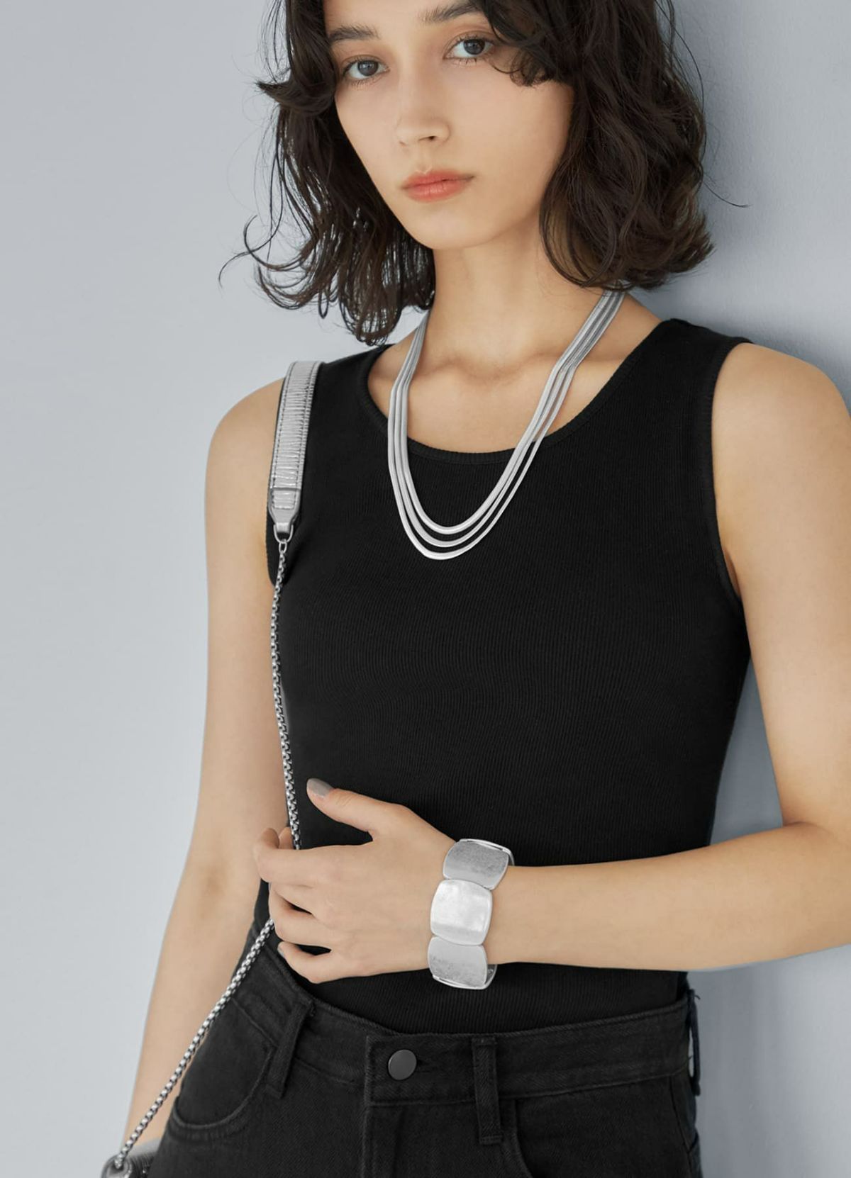 ストーンライク伸縮バングル