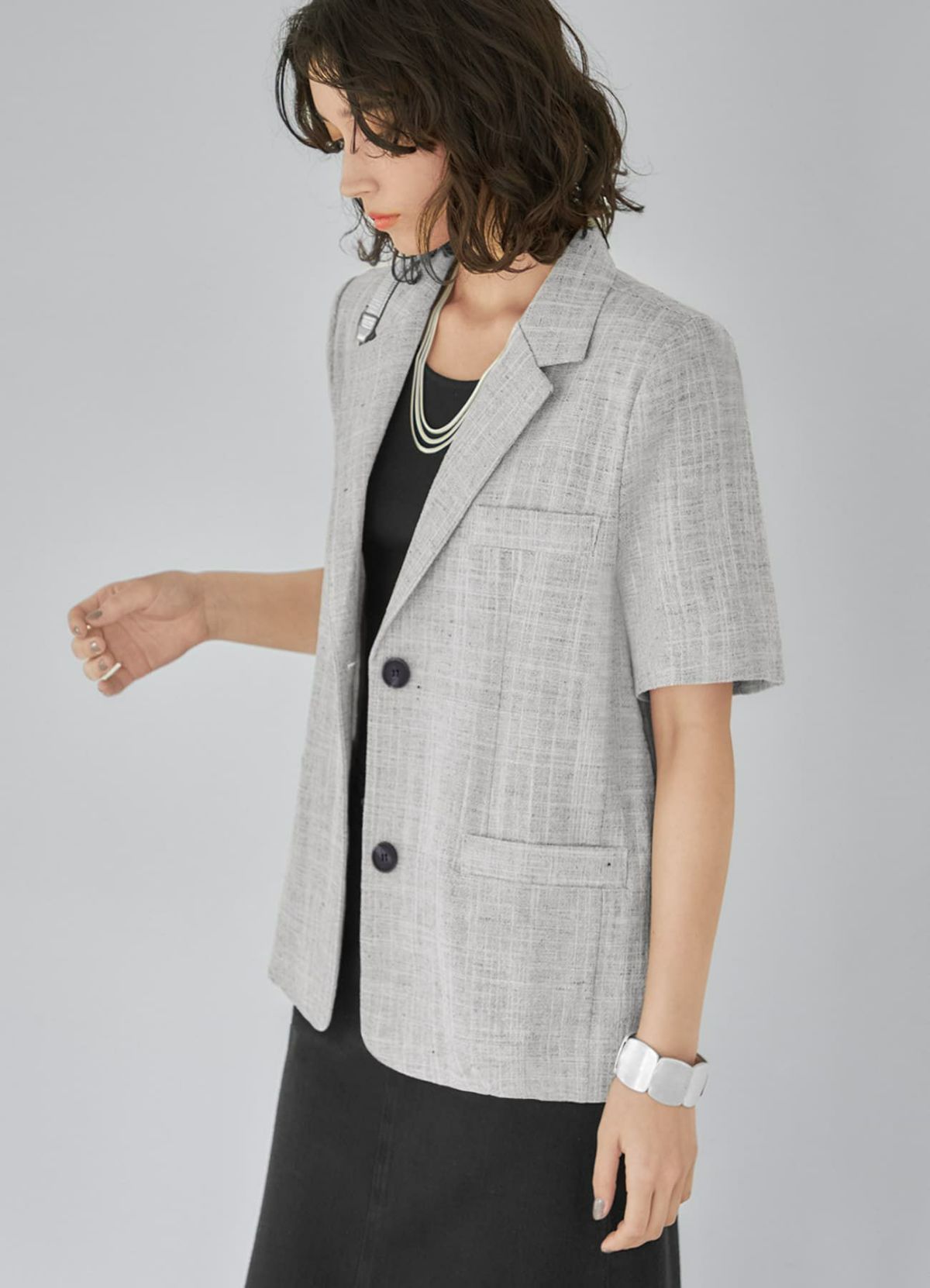 着用イメージ 167cm シルバー