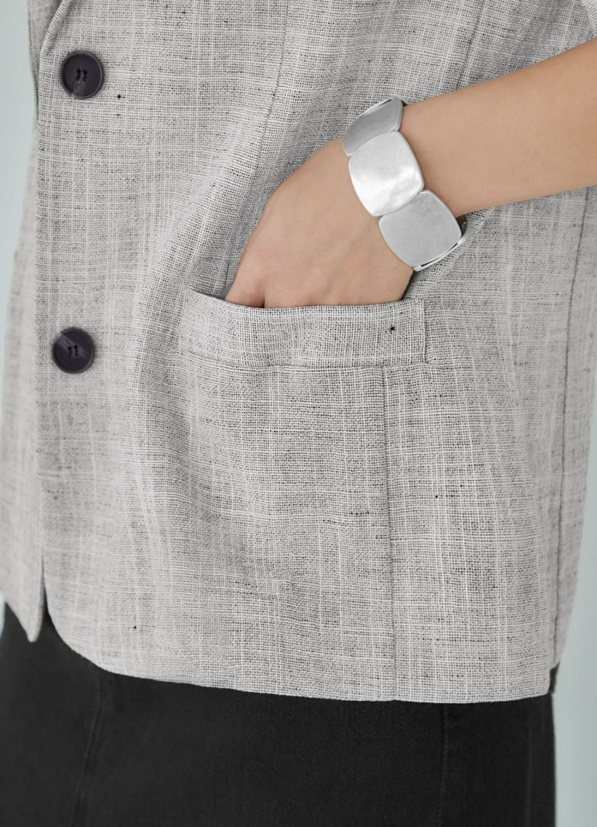 着用イメージ 167cm シルバー