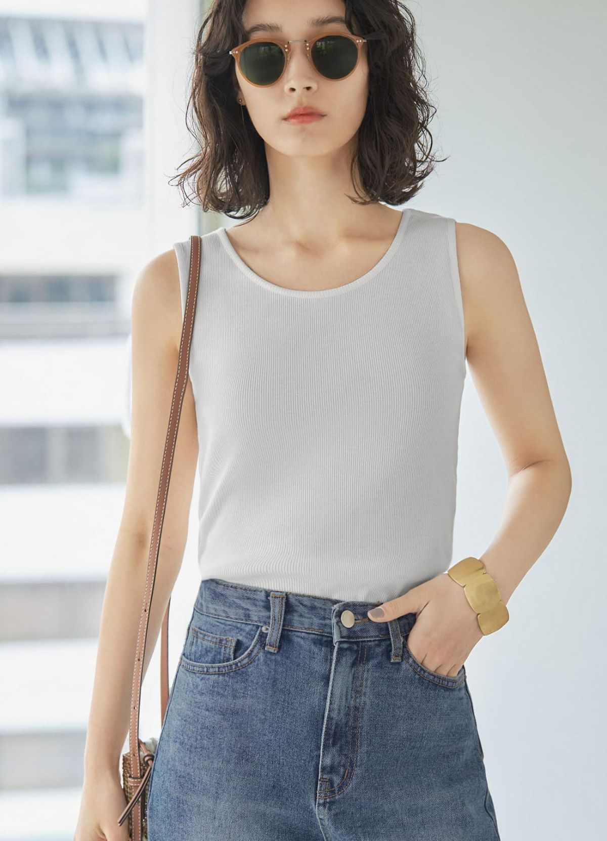 着用イメージ 167cm ゴールド