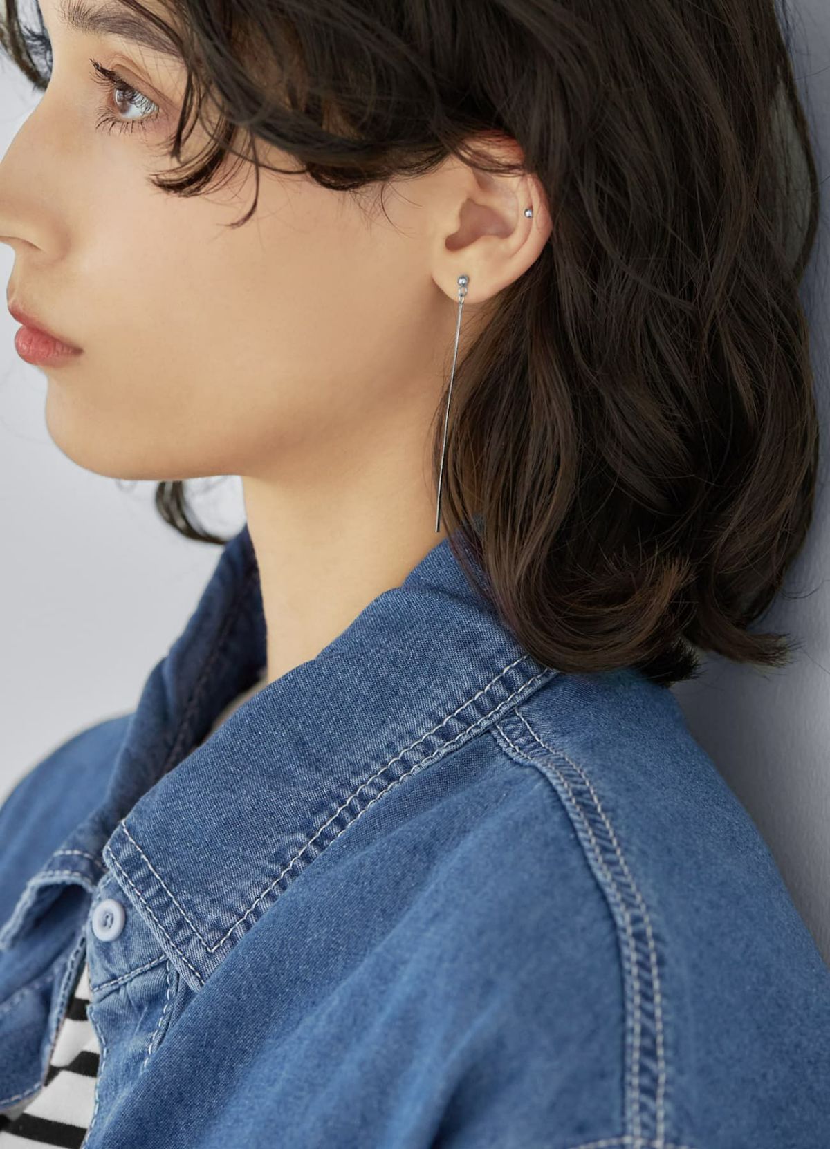 【金アレ対策】しだれチェーンステンレスピアス