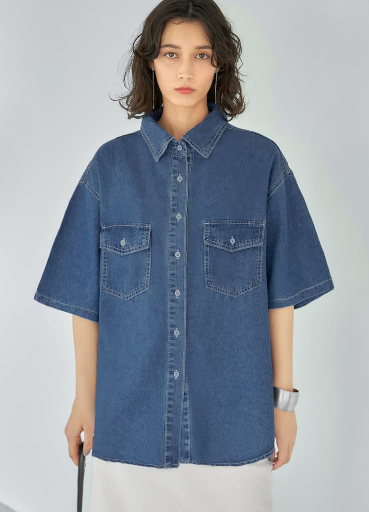 着用イメージ 167cm シルバー